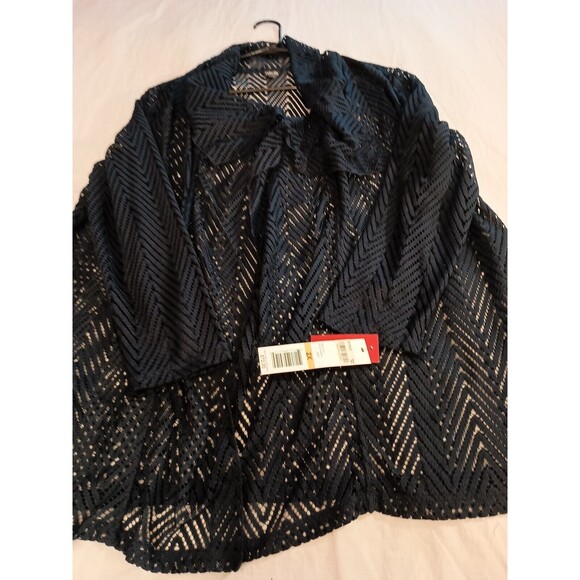 Rafaella Woman Cover Top Plus Size 2X Open Blue - Picture 6 of 10